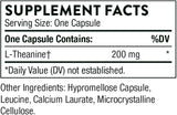 Ingredients including L-Theanine by Thorne.