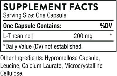 Ingredients including L-Theanine by Thorne.