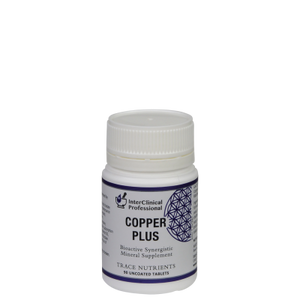 A supplement container of Copper Plus by Interclinical Laboratories