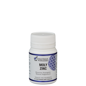 A supplement container of Moly Zinc by Interclinical Laboratories