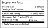 Text listing the ingredients including Hyaluronic Acid Powder