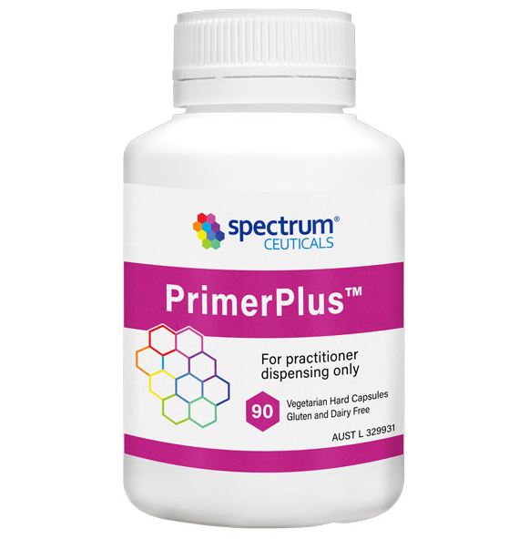 A supplement container of PrimerPlus™ by SpectrumCeuticals