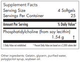 Text listing the ingredients including Phosphatidylcholine 1.54g