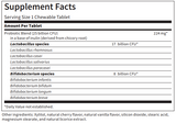 lactobacillus rhamnosis, caseri, salivarius, paeacasei and Bifidobacterium infantis, bifidum, longum, breve, 25 billion CFU