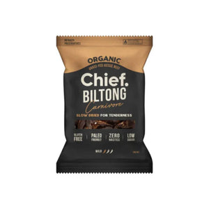 A Supplement packet of Chief Biltong  Carnivore (30g) by Chief Nutrition.