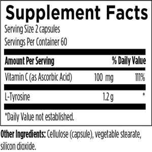 Ingredients: Vitamin C (as Ascorbic Acid), L-Tyrosine.
