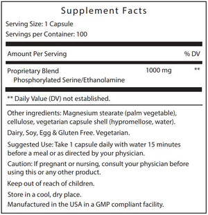 Supplement facts for Seriphos®