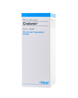 A supplement container of Cralonin Drops 30mL by Heel