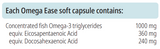 Supplement facts for Omega Ease