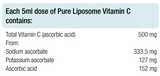 Supplement facts for Pure Liposome B12
