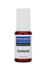 A supplement container of Candastat Spray 20ml by BioMedica Homoeoceuticals
