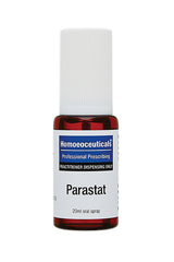 A supplement container of Parastat Spray 20ml by BioMedica Homoeoceuticals