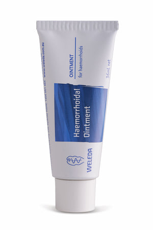 A supplement container of Haemorrhoidal Ointment by Weleda