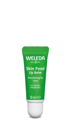 A supplement container of Skin Food Lip Balm by Weleda