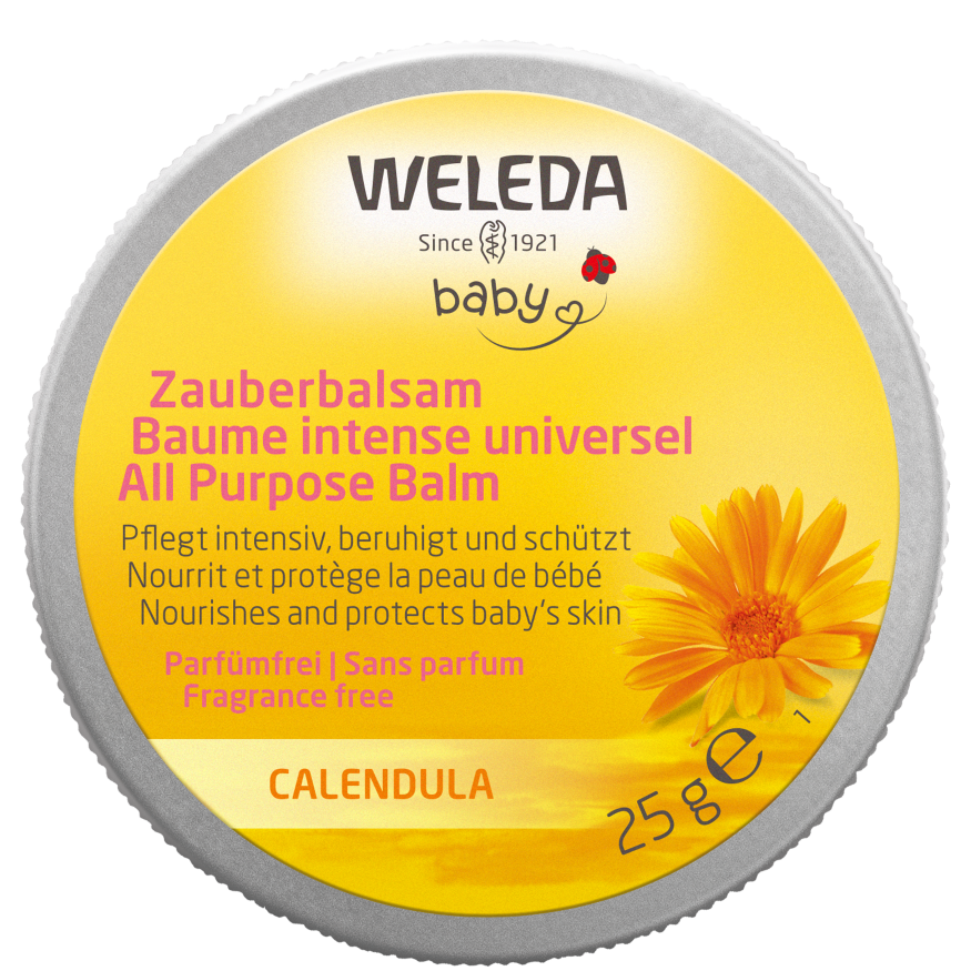 A supplement container of Calendula All Purpose Balm by Weleda