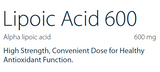 Text listing the ingredients including Lipoic Acid 