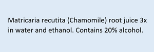 Supplement facts for Baby Colic Drops listing ingredients including Chamomile, Matricaria Recutita, Matricaria chamomilla