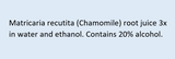 Supplement facts for Baby Colic Drops listing ingredients including Chamomile, Matricaria Recutita, Matricaria chamomilla