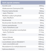 Supplement facts for BioEnhanced Methyl B