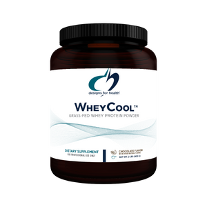 A supplement container of WheyCool Protein Powder (Chocolate) (Discontinued) by Designs for Health - USA