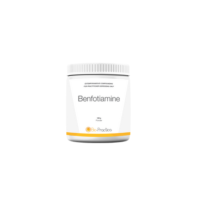 A supplement container of Benfotiamine 120g (Extemporaneous compounding) by Bio-Practica