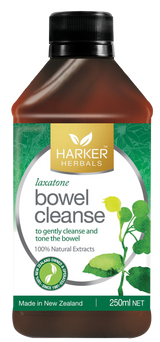 A supplement container of Bowel Cleanse by Harker Herbals