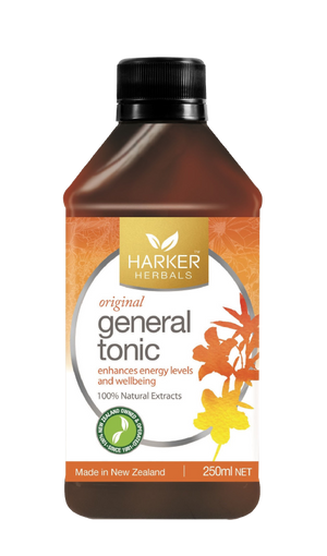 A supplement container of General Tonic by Harker Herbals