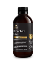 A supplement container of Bronchial Clear 200ml by Harker Herbals
