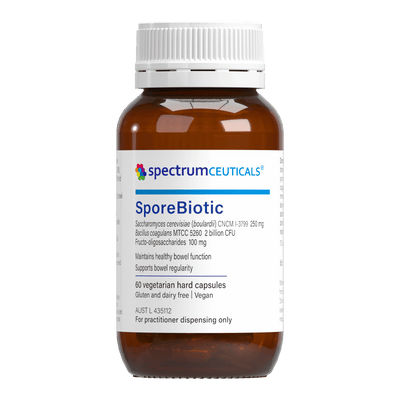 A supplement container of Spore Biotic 60 capsules by SpectrumCeuticals