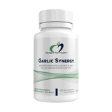 A supplement container of Garlic Synergy by Designs for Health
