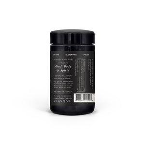Supplement facts for Neural Nectar listing ingredients including Ashwagandha, Cordyceps, DAO, Ginseng, Gotu Kola