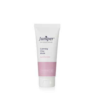 A supplement container of Calming Pink & White Clay Mask 100g by Juniper