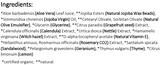 Supplement facts for Purifying Facial Exfoliant 100g listing ingredients including Aloe Barbadensis, Aloe Vera, Alpha tocopheryl, Calendula Extract, Cetearyl Olivate