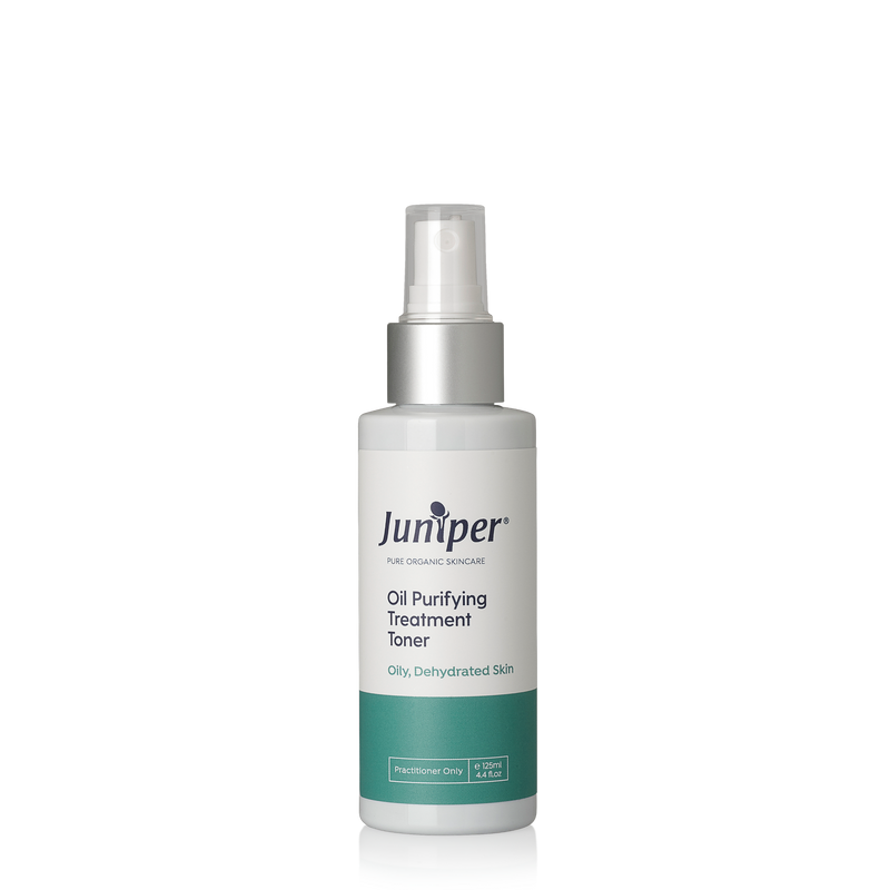 A supplement container of Oil Purifying Treatment Toner 125ml by Juniper
