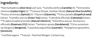 Supplement facts for Juniper Teen Moisturising Lotion 50ml listing ingredients including Aloe Barbadensis, Aloe Vera, Angustifolia, Apricot Oil, Bergamot