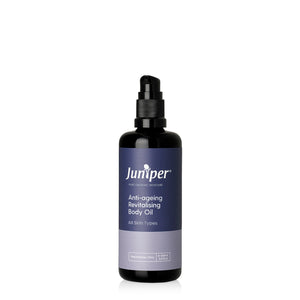 A supplement container of Anti-Ageing Revitalising Body Oil 100ml by Juniper