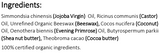Supplement facts for Medi Balm listing ingredients including Beeswax, Cacao, Castor Oil, Castor Oil (Ricinus communis), Cocoa Butter