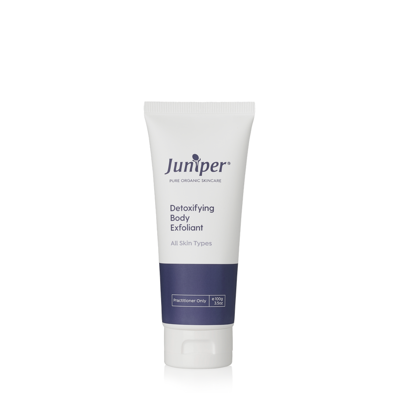A supplement container of Detoxifying Body Exfoliant 100g by Juniper