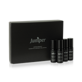A supplement container of Aromatherapy Cognitive Support + Wellbeing Collection 4x10ml by Juniper