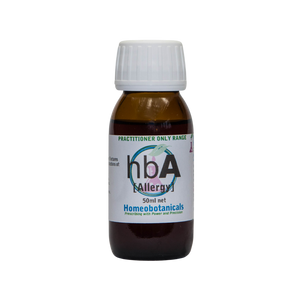 A supplement container of hbA (Allergy) 50ml by Homeobotanicals