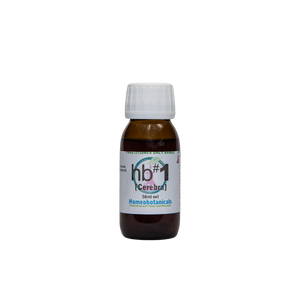 A supplement container of hb#01 Cerebra (Brain & Memory) 50ml by Homeobotanicals