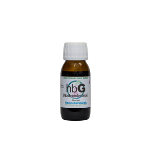 A supplement container of hbG (Gastrointestinal) 50ml by Homeobotanicals