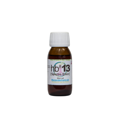 A supplement container of hb#13 (Spectra Elixir) 50ml by Homeobotanicals