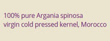Supplement facts for Argan Oil: Raw 25ml