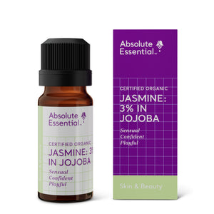 A supplement container of Jasmine: 3% in Jojoba 10ml by Absolute Essential