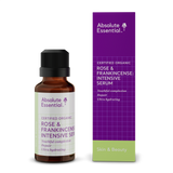 A supplement container of Rose & Frankincense Intensive Serum 25ml by Absolute Essential
