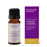 A supplement container of Throat Chakra 10ml by Absolute Essential