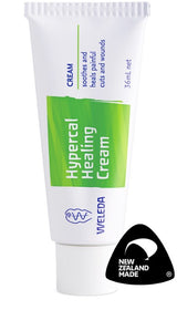 A supplement container of Hypercal Healing Cream 36ml by Weleda