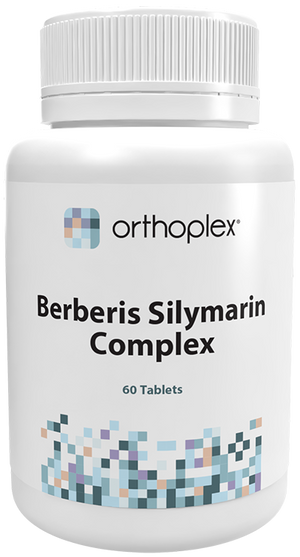 A supplement container of Berberis Silymarin Complex 60t by Orthoplex