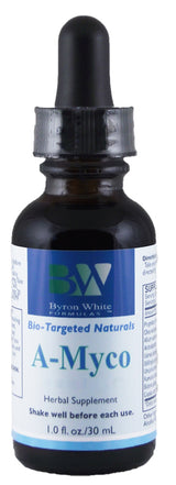 A supplement container of A-MYCO by Byron White Formulas